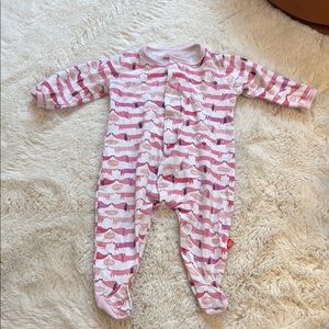 Pink Striped Kids One Piece